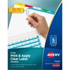 Avery&reg; Index Maker Index Divider - 125 x Divider(s) - 5 - 5 Tab(s)/Set - 8.5" Divider Width x 11" Divider Length - 3 Hole Punched - White Paper Di