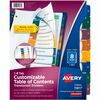 Avery&reg; Ready Index Customizable TOC Binder Dividers - 8 x Divider(s) - 8 Tab(s) - 1-8 - 8 Tab(s)/Set - 8.5" Divider Width x 11" Divider Length - 3