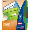 Avery Big Tab Insertable 2-Pocket Dividers - 5 x Divider(s) - 5 - 5 Tab(s)/Set - 9.3" Divider Width x 11.25" Divider Length - 3 Hole Punched - Multico