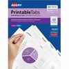 Avery&reg; Printable Repositionable Tabs - 80 Tab(s)1.75" Tab Width - Permanent - Paper Divider - White Paper Tab(s) - 80 / Pack