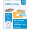 PRES-a-ply Labels - 1" x 2 5/8" Length - Permanent Adhesive - Rectangle - Laser, Inkjet - White - 3000 / Box
