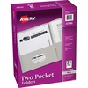 Avery&reg; Letter Pocket Folder - 8 1/2" x 11" - 40 Sheet Capacity - 2 Internal Pocket(s) - Embossed Paper - Gray - 25 / Box