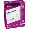 Avery Letter Pocket Folder - 8 1/2" x 11" - 40 Sheet Capacity - 2 Internal Pocket(s) - Paper - White - 0% Recycled - 25 / Box