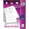 Avery&reg; Durable Letter Vinyl File Pocket - 8 1/2" x 11" - 20 Sheet Capacity - 3 Pocket(s) - Polypropylene - Clear - 5 / Pack