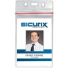 SICURIX Sealable ID Badge Holder - Support 2.62" x 3.75" Media - Vertical - Vinyl - 50 / Pack - Clear