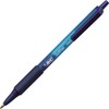 BIC SoftFeel Retractable Ball Pens - Medium Pen Point - Retractable - Blue - Blue Rubber Barrel - 1 Dozen