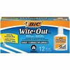 BIC Quick Dry Correction Fluid, White, 12 Pack - Foam Brush Applicator - 20 mL - White - 1 Dozen