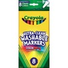 Crayola Thinline Washable Markers - Fine Marker Point - Red, Orange, Yellow, Green, Blue, Violet, Brown, Black Water Based Ink - 8 / Set