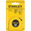 Stanley Tape Rule - 12 ft Length 0.5" Width - 1/16 Graduations - Imperial Measuring System - Plastic - 1 Each - Yellow