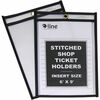 C-Line Shop Ticket Holders, Stitched - Both Sides Clear, 6 x 9, 25/BX, 46069