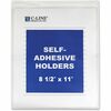 C-Line Self-Adhesive Poly Shop Ticket Holders, Welded - 9 x 12, Peel & Stick, 50/BX, 70912