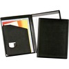 Cardinal 397 610 Letter Pad Folio - 9 1/2" x 12 1/2" - 100 Sheet Capacity - 1 Inside Front Pocket(s) - Vinyl, Polyvinyl Chloride (PVC) - Black - 1 Eac