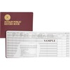 Dome Notary Public Book - 64 Sheet(s) - Thread Sewn - 10.50" x 8.25" Sheet Size - 10 Columns per Sheet - Burgundy - White Sheet(s) - Maroon Cover - Re