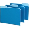 Pendaflex 1/3 Tab Cut Letter Recycled Top Tab File Folder - 8 1/2" x 11" - Top Tab Location - Assorted Position Tab Position - Blue - 10% Recycled - 1