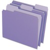 Pendaflex 1/3 Tab Cut Letter Recycled Top Tab File Folder - 8 1/2" x 11" - Top Tab Location - Assorted Position Tab Position - Lavender - 10% Recycled