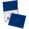 Oxford Letter Certificate Holder - 8 1/2" x 11" - Linen - Dark Blue - 5 / Pack