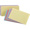 Oxford Ruled Color Index Cards - 4" x 6" - 100 / Pack - Sustainable Forestry Initiative (SFI) - Acid-free - Cherry, Blue, Green, Canary, Violet