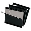 Pendaflex 1/5 Tab Cut Letter Recycled Hanging Folder - 8 1/2" x 11" - Black - 10% Recycled - 25 / Box