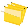 Pendaflex 1/5 Tab Cut Letter Recycled Hanging Folder - 8 1/2" x 11" - Yellow - 10% Recycled - 25 / Box