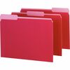 Pendaflex 1/3 Tab Cut Letter Recycled Top Tab File Folder - 8 1/2" x 11" - Red - 10% Recycled - 100 / Box