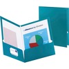 Oxford Letter Pocket Folder - 8 1/2" x 11" - 150 Sheet Capacity - 2 Internal Pocket(s) - Teal - 25 / Box