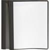 Oxford Letter Report Cover - 8 1/2" x 11" - 100 Sheet Capacity - 3 x Tang Fastener(s) - 1/2" Fastener Capacity for Folder - Leatherette - Black, Clear
