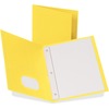 Oxford Letter Recycled Pocket Folder - 8 1/2" x 11" - 3 Fastener(s) - 1/2" Fastener Capacity for Folder - 2 Inside Front & Back Pocket(s) - Leatherett
