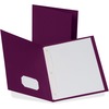 Oxford Letter Recycled Pocket Folder - 8 1/2" x 11" - 3 Fastener(s) - 1/2" Fastener Capacity for Folder - 2 Inside Front & Back Pocket(s) - Leatherett