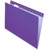 Pendaflex Essentials 1/5 Tab Cut Letter Recycled Hanging Folder - 8 1/2" x 11" - Violet - 100% Recycled - 25 / Box