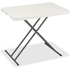 Iceberg IndestrucTable TOO 1200 Series Adjustable Personal Folding Table - Rectangle Top - 25 lb Capacity - Adjustable Height - 25" to 28" Adjustment 