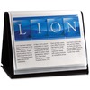 Lion Flip-N-Tell Display Easel Books - Letter - 8 1/2" x 11" Sheet Size - 40 Sheet Capacity - 20 Pocket(s) - Polypropylene - Black - 1.50 lb - Recycle