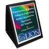 Lion Flip-N-Tell Display Easel Books - Letter - 8 1/2" x 11" Sheet Size - 40 Sheet Capacity - 20 Pocket(s) - Polypropylene - Black - 1.04 lb - Recycle