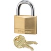 Master Lock Solid Brass Padlock - Keyed Different - 0.25" Shackle Diameter - Rust Resistant - Brass - Brass - 1 Each