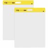 Post-it&reg; Self-Stick Easel Pads - 20 Sheets - Plain - Stapled - 18.50 lb Basis Weight - 20" x 23" - White Paper - Self-adhesive, Repositionable, Bl