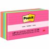Post-it&reg; Notes Original Lined Notepads - Poptimistic Color Collection - 500 - 3" x 5" - Rectangle - 100 Sheets per Pad - Ruled - Power Pink, Acid 