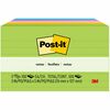 Post-it&reg; Notes Original Lined Notepads - Floral Fantasy Color Collection - 500 - 3" x 5" - Rectangle - 100 Sheets per Pad - Ruled - Limeade, Citro