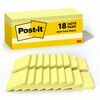 Post-it&reg; Notes Cabinet Pack - 1620 - 3" x 3" - Square - 90 Sheets per Pad - Unruled - Canary Yellow - Paper - Self-adhesive, Repositionable - 18 /