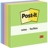 Post-it&reg; Notes - Floral Fantasy Color Collection - 500 - 3" x 3" - Square - 100 Sheets per Pad - Unruled - Limeade, Blue Paradise, Citron, Positiv