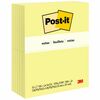 Post-it&reg; Notes Original Notepads - 3" x 5" - Rectangle - 100 Sheets per Pad - Unruled - Canary Yellow - Paper - Self-adhesive, Repositionable - 12