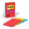 Post-it&reg; Notes Original Lined Notepads -Playful Primaries Color Collection - 270 - 4" x 6" - Rectangle - 90 Sheets per Pad - Ruled - Candy Apple R