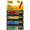 Post-it&reg; Message Flags - 30 x Yellow, 30 x Blue, 30 x Red, 30 x Green - 1/2" x 1 3/4" - Rectangle, Arrow - Unruled - "SIGN HERE" - Blue, Red, Gree
