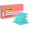 Post-it&reg; Pop-up Adhesive Note - 600 - 3" x 3" - Square - 100 Sheets per Pad - Unruled - Electric Blue, Limeade, Neon Orange, Neon Pink, Concord - 