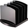 Officemate 2200 Series Standard File Sorter - 4 Compartment(s) - 6.8" Height x 9.4" Width x 8" DepthDesktop - Non-skid Base - Black - Plastic - 1 Each