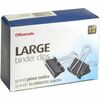 Officemate Binder Clips, Large - Large - 2" Width - 1" Size Capacity - 12 / Box - Black