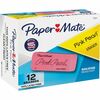 Paper Mate Pink Pearl Eraser - Pink - Rubber - 12 / Box - Self-cleaning, Tear Resistant, Smudge-free, Soft, Pliable