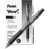 Pentel WOW! Retractable Ballpoint Pens - Medium Pen Point - 1 mm Pen Point Size - Retractable - Black - Black Barrel - 12 / Dozen
