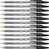 Pilot Better BP-S Ball Stick Pens - Medium Pen Point - 1 mm Pen Point Size - Refillable - Black - Crystal, Clear Barrel - Stainless Steel Tip - 1 Doze