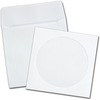 Quality Park Paper CD/DVD Sleeves - CD/DVD - 5" Width x 4 7/8" Length - 24 lb - Wove - 100 / Box - White