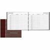 Rediform Hardcover Visitor's Register - 128 Sheet(s) - Thread Sewn - 9.87" x 8.50" Sheet Size - Burgundy - White Sheet(s) - Burgundy Cover - Recycled 