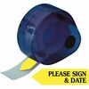 Redi-Tag Please Sign and Date Arrows In Dispenser - 120 x Yellow - 1 7/8" x 9/16" - Arrow - "Sign & Date" - Yellow - Removable, Self-adhesive - 120 / 